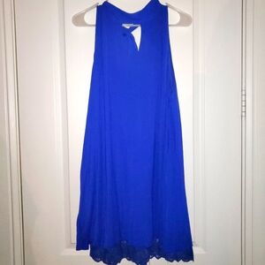 NWT, L,  Umgee Royal Blue dress, lace trim 💙